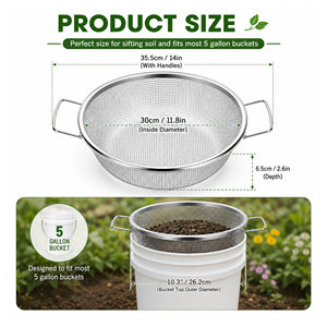 Galvanized <b>Wire</b> <b>Mesh</b> Strainer Round Colander with Handles for Kitchen Use - Product Image 2