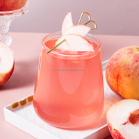 1 kg de poudre instantanée aromatisée à la pêche, boisson solide soluble dans l'eau pour bubble tea et boissons froides ou chaudes
