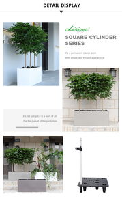 Maceta y macetas grandes y altas de Venta caliente, maceta rectangular para plantas de flores para jardín y patio, moderna () - Product Image 5