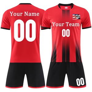 เสื้อฟุตบอลสีน้ำเงินเหลืองแบบกำหนดเองสำหรับผู้ชาย แขนสั้น ระบายอากาศได้ดี พร้อมชื่อทีมและหมายเลข - Product Image 6