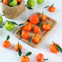 Groothandel Kunstmatige Schuim Fruitdecoraties Fotografie Props met Bladeren Handgemaakte Suiker Sinaasappels Oranje Modellen Feest Huisgebruik