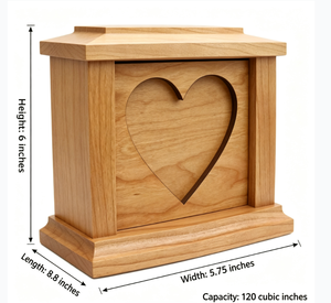 Wooden <strong>Pet</strong> Cremation Urn with Heart Photo Frame Custom Engraved Name Personalized Dog Cat Ashes Funeral <strong>Memorial</strong> Keepsake <strong>Box</strong> - Product Image 6