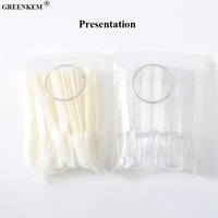 Professionnel 50 pièces Pack naturel clair vernis à ongles pratique Dilspaly outil ballerine Long ventilateur faux ongles Art conseils affichage