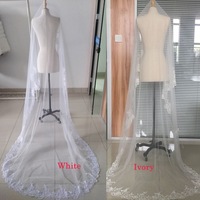 Voile de Mariée LUOXIN Meilleure Vente Long en Tulle une Couche avec Dentelle