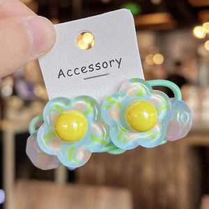 Nuevo verano dulce flor de dibujos animados 2 unids/<span class=keywords><strong>set</strong></span> niñas bandas de goma para el cabello Hawaiian Plumeria Bauhinia Bead niños lazos para el cabello accesorios para el cabello - Product Image 4