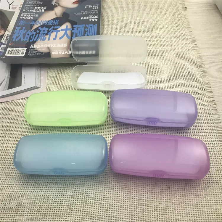최신 유행 투명 독서 안경 상자 포장 간단한 휴대용 플라스틱 사용자 정의 다채로운 안경 케이스 도매