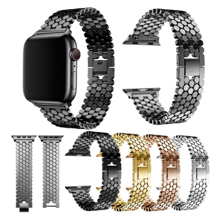 Fashion Ladies' Zinc Alloy CHARM Watch <b>Strap</b> for Watch S 10 11 46mm Ultra 49mm SE 44mm Jewelry Clasp Replacement Band 5 Colors - Product Image 1