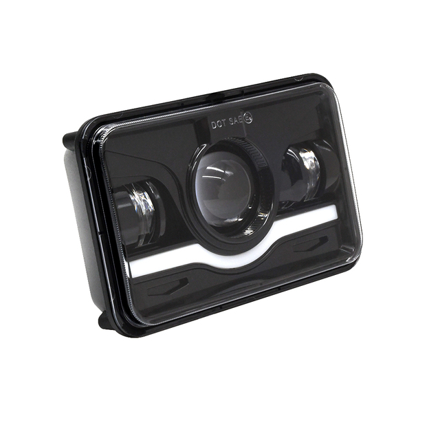 12V 45W Square LED Motorcycle Headlight Aluminum Alloy Bike Front Light for Cars Tractors Dirt Bikes Auto Parts