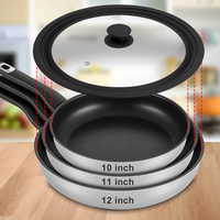Couvercle universel en verre silicone pour casseroles, poêles et poêles de 7 à 9 pouces, couvercle en verre trempé avec évents à vapeur et poignée Cool-Touch