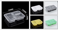 Boîte à lunch jetable LianCheng à 3 compartiments, de haute qualité, étanche, 32 oz, en PP jetable, avec couvercle pour pâtes