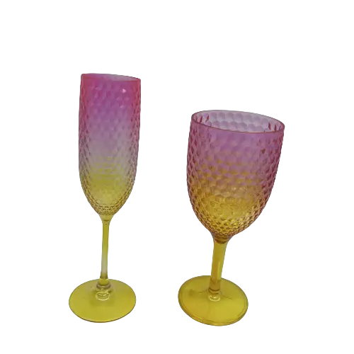 Gelas anggur sekali pakai pesta disesuaikan plastik Hari Valentine klasik warna-warni cangkir gelas pesta plastik