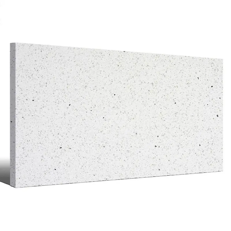 New white crystal fine grain quartz stone kitchen table panel kitchen counter top quartz