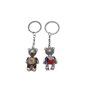 Souvenirs de voyage en métal personnalisés : Porte-clés en alliage de zinc avec l'ours de la Cathédrale de Saint Vitus de la République royale ancienne de Bohême - Product Image 3