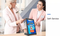 Tablette de commande de menu de nourriture de restaurant avec standup pour commander le moniteur d'écran tactile d'affichage à cristaux liquides d'affichage de portrait en forme de L