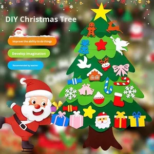 ผ้าสักหลาดสักหลาดสักหลาดแบบแฮนด์เมดสำหรับการศึกษาต้นคริสต์มาสของเด็กตกแต่งแบบข้ามพรมแดนโรงงานขายส่งของขวัญคริสต์มาสสำหรับเด็ก - Product Image 2