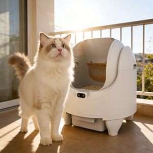 Bac à litière intelligent anti-pincement avec moteur silencieux, élimination des odeurs, bac à litière automatique pour plusieurs chats - Product Image 1