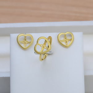 Ensemble de bijoux fantaisie pour femme Wenchi fait main en argent S925, accessoires DIY, boucles d'oreilles, bague et pendentif en forme de cœur givré, perle 1362, 17054 - Product Image 1
