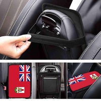 Tapis d'accoudoir pour console centrale de voiture, type fin, avec impression du drapeau des Bermudes, coussin d'accoudoir confortable pour la conduite quotidienne