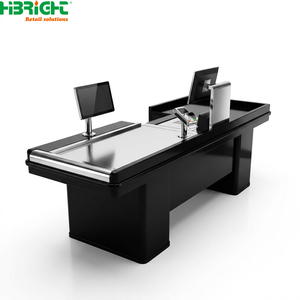 Modern Stainless Steel <b>Checkout</b> <b>Counter</b> Cash Register Desk POS <b>Counter</b> for Convenience Store Retail Store - Product Image 2