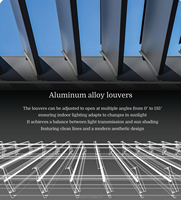Pérgola de Aluminio Jiake de 5x5m con Techo de Láminas Eléctricas para Patio Trasero y Terraza de Jardín, Gazebo Bioclimático para Exteriores CE OEM/ODM
