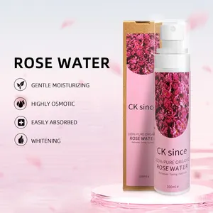 High quality Skin Repairing Brightening Care Organic hydrating Facial toner rose water for face 100ml