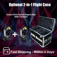 Projecteur à tête mobile Sharpy Beam 295W 14R super lumineux avec double prisme DMX512 et flight case pour événements, mariages et fêtes