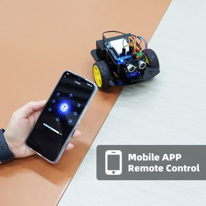 Kit de voiture intelligente <span class=keywords><strong>WiFi</strong></span> Tscinbuny 2WD ESP8266, robot éducatif STEM pour étudiants, robot de codage pour éviter les obstacles, compatible <span class=keywords><strong>Arduino</strong></span> - Product Image 5