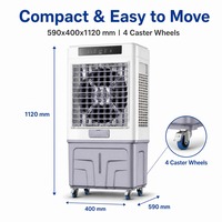 Enfriador de Aire Evaporativo con Control Remoto FJ-1120DLR, Fabricante, 8000 CMH, Tanque de Agua de 60L, 200W, Suministro Directo de Fábrica en China, Venta al Por Mayor