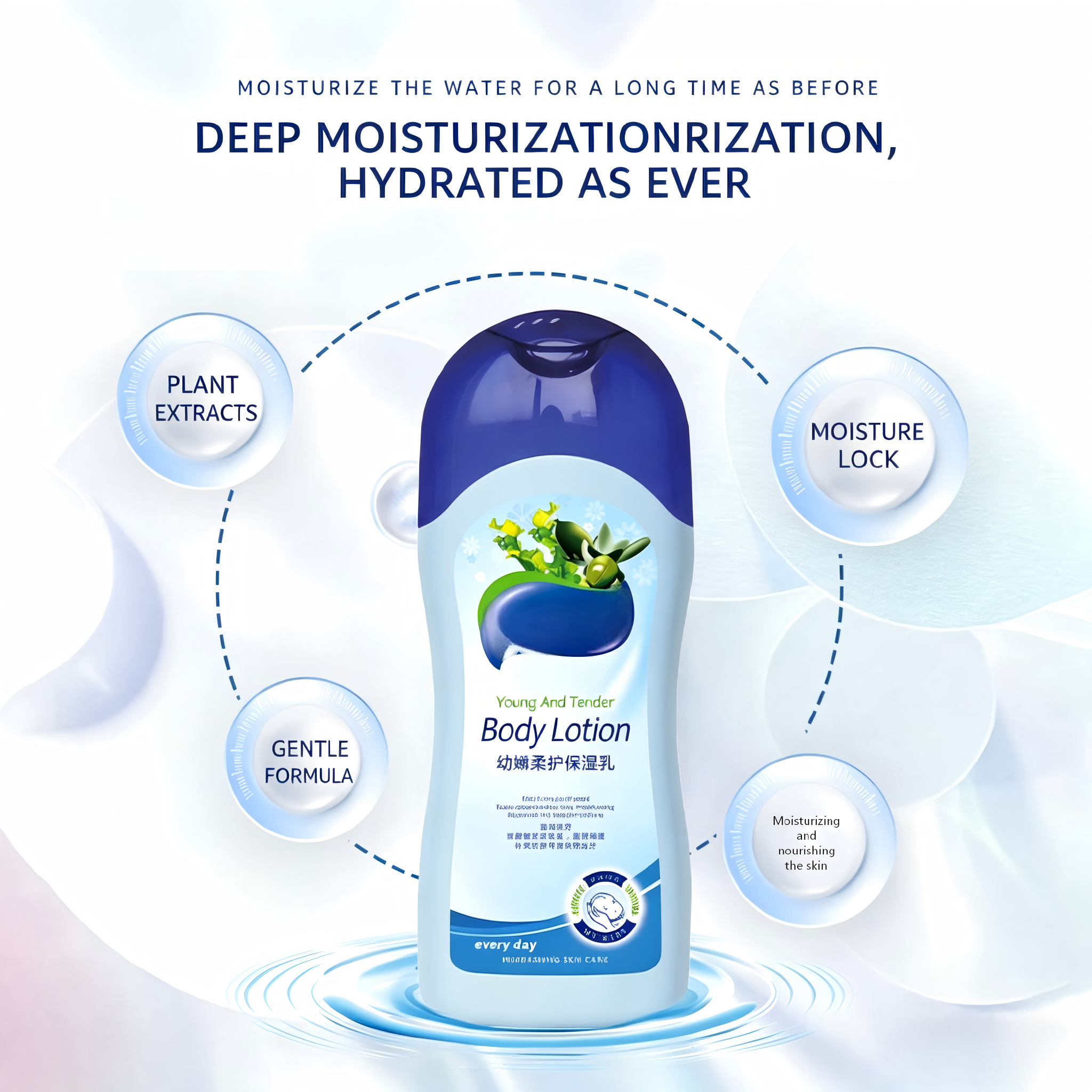 ORANGLES Baby Newborn Body Lotion 120g – Gentle Moisturizing Children’s Skin Care Lotion for Soft & Hydrated Baby Skin - detailed closeup view - Image 3 of 4 | great for travel | Texas | Free Shipping ORANGLES