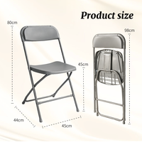 Chaises pliantes modernes en métal et plastique blanc, capacité de charge de 800 lb, pour événements extérieurs, jardins et fêtes, empilables, vente en gros