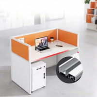 Ensemble de chaises de bureau, poste de travail pour 4/6 personnes, cloison de bureau, design moderne minimaliste, matériau PVC, résistant aux taches, anti-salissures