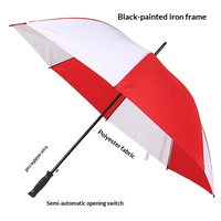 Parapluie de golf 8 baleines personnalisable avec logo, pour homme, à manche long et droit, double usage (soleil et pluie), idéal pour cadeaux publicitaires et d'affaires