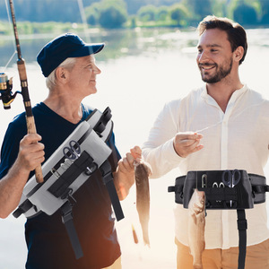 Bolsa de cintura impermeable para pesca con soporte para caña, correa ajustable para pesca con mosca y kayak - Product Image 2