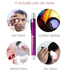 Lampe torche LED médicale portable et légère en plastique, outil de poche pour premiers secours, lampe d'inspection pour les yeux, le nez, les dents, l'otoscope, lampe d'oreille - Product Image 5