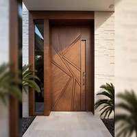 Portes d'entrée contemporaines en bois massif, solutions personnalisées pour portes d'entrée de villas et projets résidentiels