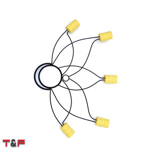 Ventilador de fuego <span class=keywords><strong>Lotus</strong></span> Fire Fan de 5 mechas con marco cosido, ligero, para práctica de fuego - Product Image 6