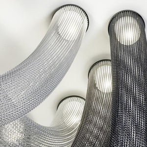 โคมไฟเพดานทรงประติมากรรมสมัยใหม่ สไตล์เรขาคณิตนามธรรม ทำจากโลหะอะลูมิเนียมแบบโซ่โลหะ ดีไซน์โค้งรูปตัวยู ให้บรรยากาศโดดเด่นไม่เหมือนใคร - Product Image 6