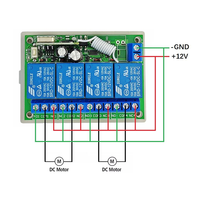 Interrupteur sans fil universel à 4 canaux, 4 boutons, récepteur de relais, émetteur RF, télécommande 433 MHz, DC12V