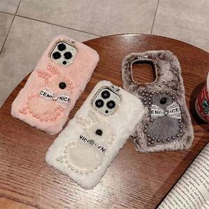 2022 nueva moda de lujo conejo <span class=keywords><strong>Applin</strong></span> felpa diseñador para iPhone cubierta móvil para iPhone 14 Pro 14 Plus 14 Pro Max 13 Pro Max - Product Image 2
