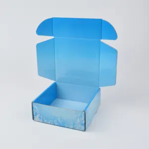 Geri dönüşümlü özel Uv oluklu hediye kutusu kağıt kutuları Logo ile renk giyim kutusu ambalaj
