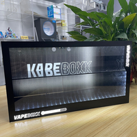 Personnalisé portable moderne écologique LED acrylique présentoir recyclable magasin boutique vitrine avec éclairage LED