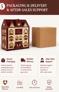Christmas <b>Gift</b> House <b>Box</b> with Multi Compartments Festive Window Design Custom Packaging for Holiday <b>Gifts</b> and Corporate <b>Presents</b> - Product Image 6