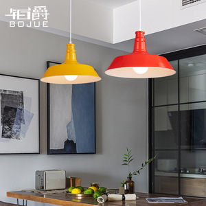 Retro Industrial Pendant Light Single Head Iron Round <b>E26</b> Energy Saving LED Home Lighting For Restaurants Cafes Stores - Product Image 2