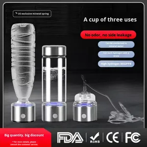 ขวดน้ำไฟฟ้าพร้อมเทคโนโลยี SPE PEM เครื่องกำเนิดน้ำไฮโดรเจนแบบพกพาถ้วยเย็นแบบชาร์จไฟได้ - Product Image 3