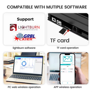 آلة نقش بالليزر محمولة صغيرة جديدة من تايفوك سبايدر A1800 بقوة 10 واط مع نظام CNC ومساعدة هوائية للخشب/المعدن/الزجاج/الأكريليك/البلاستيك/المطاط مع دعم ملفات DXF مجانًا - Product Image 5