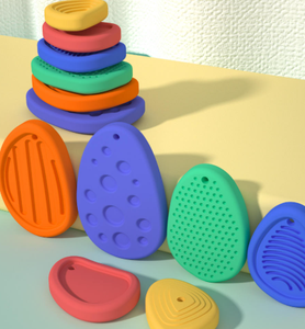 Fidget Toys Silicone Sensory Stone Children's Stress Relief Toys with Soft Silicone Texture Sensory Stone Toys - Product Image 5