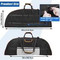 Étui souple et léger en nylon pour arc composé, multifonctionnel et respirant, avec poche pour flèches et sangles de sac à dos, compatible avec les arcs de 19x45 pouces