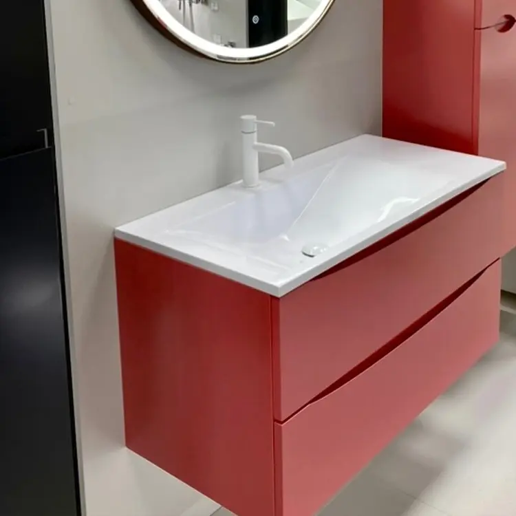 真ちゅう製の白い洗面化粧台ユニット洗面台ヴィンテージシンク容器衛生スリムストーントップラバボコンソールキャビンハング食器棚アイテム