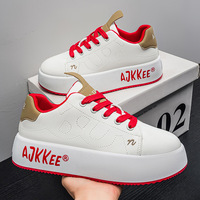 Chaussures pour hommes MK303, semelle souple, légères, tendance, polyvalentes, baskets décontractées, chaussures de sport pour jeunes, semelle épaisse, chaussures blanches augmentant la taille