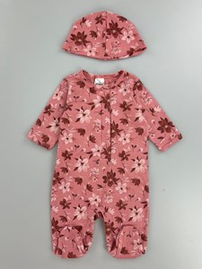 Conjunto de Pijama de Dos Piezas para Bebé Unisex Nicole Miller, Tejido Floral de Spandex/Algodón, Estilo Casual con Cierre de Botones, Temporada de Otoño - Product Image 3